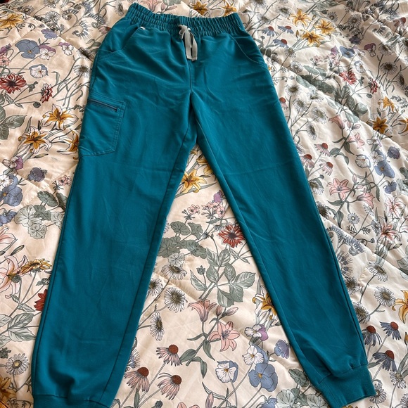 Figs Pants - FIGS Teal Jogger Scrub Pants XS/T Tall Technical Collection